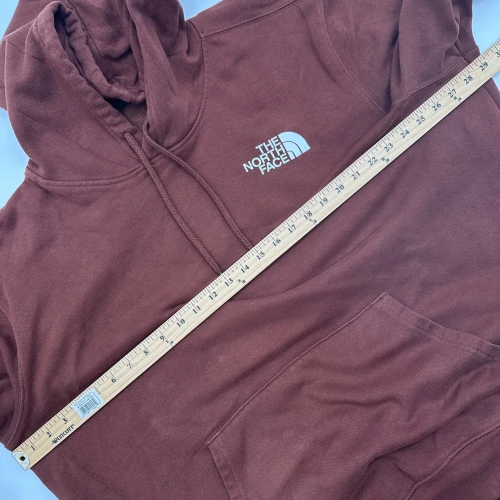 The North Face Mens XXL Brown Box Logo Hoodie Never Stop Exploring Pullover